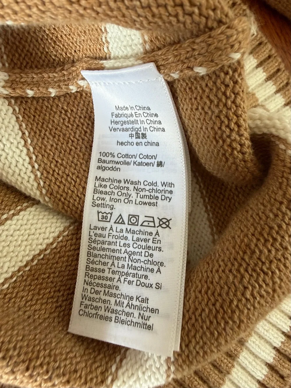 J. Crew Quarter Zip Striped Sweater XS